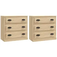 VidaXL Sideboards 2 Stk. Sonoma-Eiche Holzwerkstoff