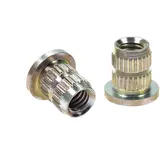 2 Stück Gewinde Öse Einsatz Rändelmutter Fahrrad Rahmen M6x12mm Trinkflaschen Einschraubmutter