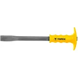 Topex Flachmeißel mit Handschutz - Handmeißel mit ergonomischer Handgriff - Handlicher, starker Meißel mit Schutz - Größen: Meißelkörpers: 16 mm - Länge: 300 mm - Meißelklinge: 23,5 mm
