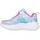 SKECHERS Lauflernschuh SKECHERS "ETERNAL HEART LIGHTS", Baby, Gr. 23, bunt (hellblau, multi), Lederimitat, Textil, Glitzer, Schuhe, Blink,-Klettschuh mit Herz-Applikation, Größenschablone zum Download