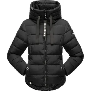 Navahoo Damen Steppjacke stylische Winterjacke mit Kapuze Amayaa