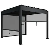 Juskys Seitenwand für Lamellendach Tahiti 3 x 2,4 m anthrazit