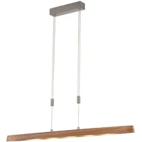 Fischer & Honsel LED-Hängeleuchte Shine-Wood, Eichenholz/nickel, 106 cm, CCT