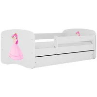 Raumhirsch furniture Kinderbett, Weiß, Holzwerkstoff, Holzwerkstoff, 1 Schubladen, 80x160