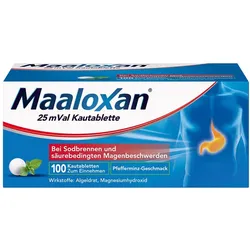 MAALOXAN Kautabletten bei Sodbrennen mit Magenschmerzen