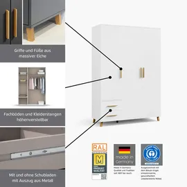 Rauch Drehtürenschrank SHINJO 140 x 203 x 53 cm Weiß