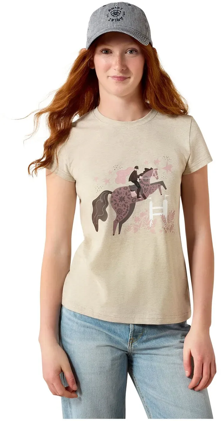 ARIAT T-Shirt Floral Leap oatmetal XXL (16 Jahre)