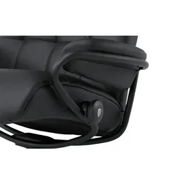 Stressless Relaxsessel London Leder 75 x 112 x 87 cm Schwarz mit Hocker
