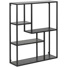 MID.YOU Wandregal, Schwarz, Metall, Holzwerkstoff, 75.0x91.0x20.0 cm, Reach, Wohnzimmer, Regale, Wandregale