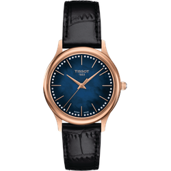 Tissot T-Gold Excellence 18K Gold Ladys T926.210.76.131.00 - rauchblaues perlmutt,schwarz - 31.8mm