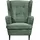 Möbel Boss Ohrensessel OSKAR Cord 78 x 102 x 98 cm Dunkelgrün