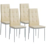 Albatros International Esszimmerstühle RIMINI 4er Set, Beige - Beige