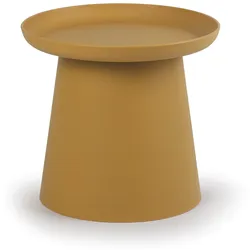 Kunststoff-Kaffeetisch FUNGO, Durchmesser 500 mm, ockerfarben