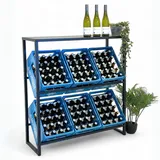 DanDiBo Ambiente DanDiBo Getränkekistenregal 6 Kisten mit Ablage Getränkeregal 96435 Getränkekistenhalter 100 cm Küchen, Küchenmöbel, Küchenregale