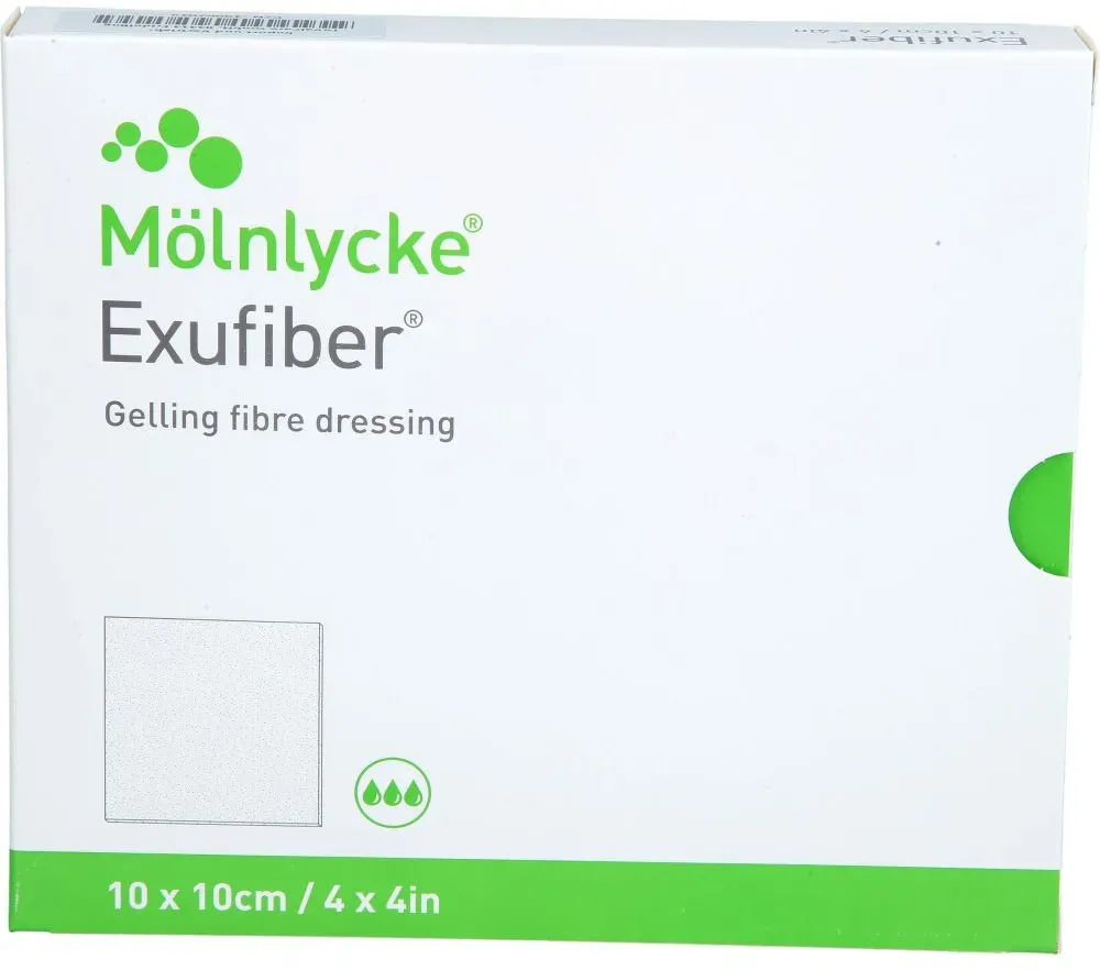 EXUFIBER 10x10 cm Gel-Faserverband 10 St