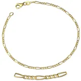 FIRETTI Goldarmband FIRETTI "Schmuck Geschenk Gold 333 Armkette Figarokette" Gr. 23, gold (gelbgoldfarben), Armbänder, Damen, 23, Gelbgold 333, Goldarmband, Made in Germany