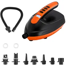 Vevor Paddleboard Pumpe (20 PSI) elektrische SUP-Luftpumpe mit 70 L/min Aufblasgeschwindigkeit & automatischer Abschaltung & 12 V DC Anschluss, Aufblasen ideal für aufblasbare Paddleboards Zelte
