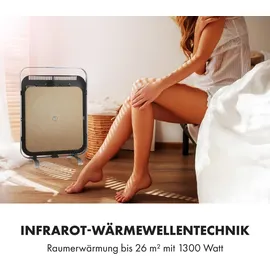 Klarstein Infrarotheizung 1300W Wärmespeicher Marmor Schwarz