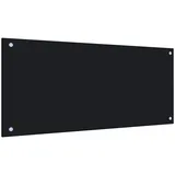 vidaXL Küchenrückwand Schwarz 90x40 cm Hartglas