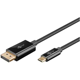 goobay 75706 USB-C/Displayport 3,0m schwarz