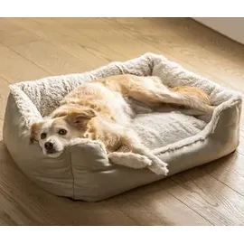dehner lieblinge Hundebett Casim L 85 x 65 cm beige/weiß