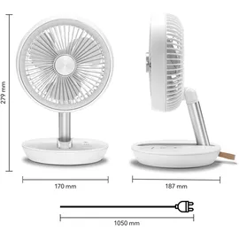 Trotec TVE 2 W Tischventilator Weiß