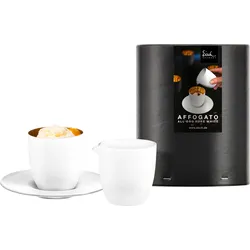 Espressoglas EISCH GERMANY "COSMO PURE WHITE", gold (gold, weiß), H:6,5cm Ø:11,5cm, Kristallglas, Trinkgefäße, in Handarbeit mit 24karätigem Gold veredelt, 100 ml, Made in Germany