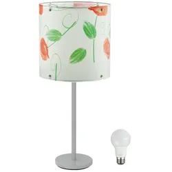 Tisch Beleuchtung Lese Lampe Leuchte Blumen im Set inklusive 9 Watt LED Leuchtmittel