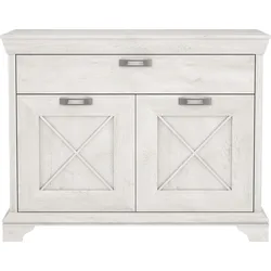 Kommode FORTE "Kashmir", weiß (pinia weiß), B:123,3cm H:95,9cm T:48,2cm, FSC-zertifizierter Holzwerkstoff, Sideboards, Breite 123 cm