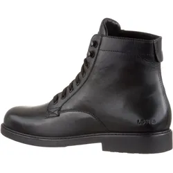Schnürstiefelette LEVI'S "AMOS" Gr. 46, schwarz Herren Schuhe Boots Stiefel mit Logoprägung an der Ferse