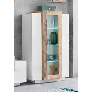 INOSIGN »Coro, Vitrine, Glasvitrine, Vitrinenschrank, Stauraumvitrine«, 3 Türen davon 1 Glastür, 9 Fächer, Doppeltiefe, Höhe 120,5cm