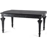 Casa Padrino Luxus Barock Esstisch Schwarz - Rechteckiger Massivholz Esszimmertisch im Barockstil - Barock Esszimmer & Hotel Möbel - Luxus Qualit... - Schwarz