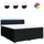 vidaXL Boxspringbett mit Matratze Schwarz 180x200 cm Stoff