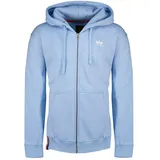 Alpha Industries Basic Zip Hoody SL Kapuzensweat für Herren Light Blue