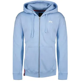 Alpha Industries Basic Zip Hoody SL Kapuzensweat für Herren Light Blue