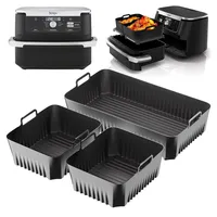 zouwel Heißluftfritteuse Zubehör für Ninja Af500DE 10,4L schwarz