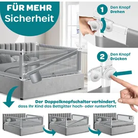 Kesser Bettschutzgitter Reise 72-96 cm Silber