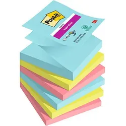 Post-it® Super Sticky Z-Notes Miami Haftnotizen extrastark farbsortiert 6 Blöcke