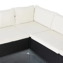 CASARIA Gartenmöbel Set 26-tlg. Schwarz/Creme