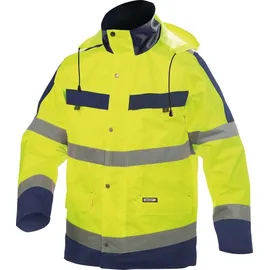 DASSY DASSY® Atlantis Warnschutz Regen-Parka, neongelb/dunkelblau Gr. XL