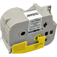 Ampertec P-Touch Band kompatibel zu TZe-M961 schwarz auf silber