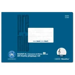 10 Stück Staufen Notenheft 040791015 / LinNH | 6 Notensystem+Hilfslinien, 90g, blau 9001939837638 Staufen