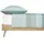 SCHIESSER Endy Stripes Gestreift Grün 155 x 220 cm + 80 x 80 cm