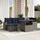 vidaXL Gartensofa-Set 7-tlg. grau Polyrattan