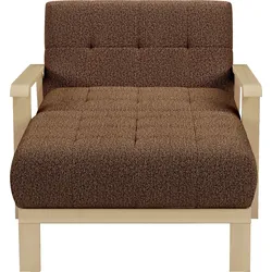 Recamiere SIT & MORE "Billund", rosa (kupfer), B:109cm H:88cm T:185cm, 100% Polyester, Sofas, Armlehnen aus Buchenholz in natur, verschiedene Bezüge und Farben