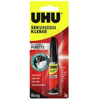 UHU Sekundenkleber blitzschnell Pipette 3 g