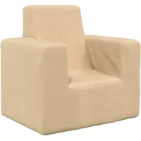 vidaXL Kindersofa Creme Weich Plüsch