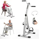 Best Direct Bewegungstrainer klappbar Gymform Bi-Pedaler, inkl. Bildschirm, Fitnesstrainer,Fitnessgerät, platzsparend zusammenklappbar, 6 Tretwiderstände Sport im sitzen (BI-PEDALER + KALORIENZÄHLER)
