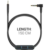 kwmobile Kopfhörerkabel für Bose QuietComfort 35 / 35II / 25 / QC25 / QC35 II / QC35 / On-Ear 2 / OE2 / OE2i / SoundTrue - Ersatz Kabel 150 cm - Schwarz