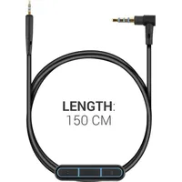 kwmobile Kopfhörerkabel für Bose QuietComfort 35 / 35II / 25 / QC25 / QC35 II / QC35 / On-Ear 2 / OE2 / OE2i / SoundTrue - Ersatz Kabel 150 cm - Schwarz